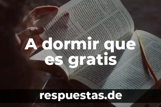 Qué es la urea art 6 A dormir que es gratis