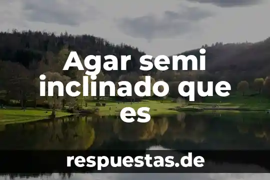 Agar pplo que es 3 Agar semi inclinado que es