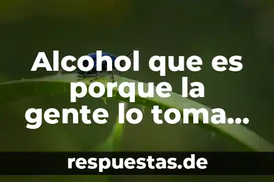 Qué es el significado de astri gente 8 Alcohol que es porque la gente lo toma y consecuencias