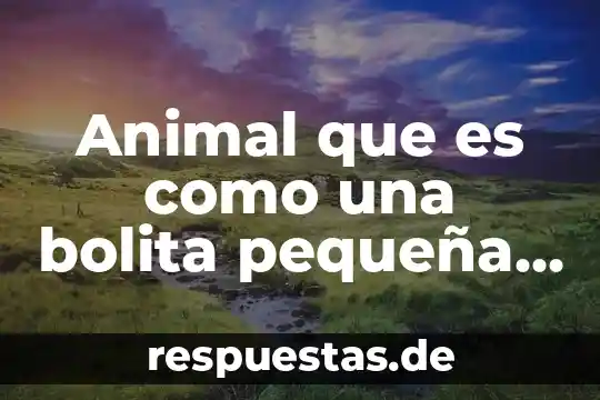 Que es posparto en una animal 5 Animal que es como una bolita pequeña como un mosco