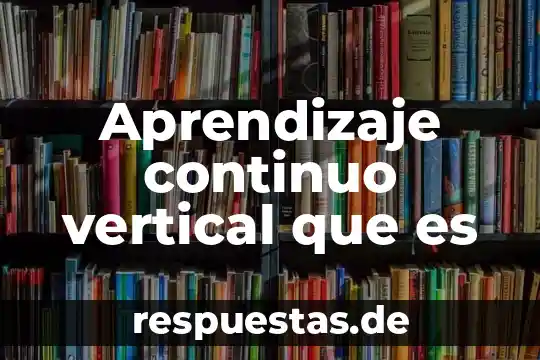 Aprendizaje continuo vertical que es