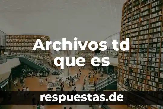 Archivos td que es