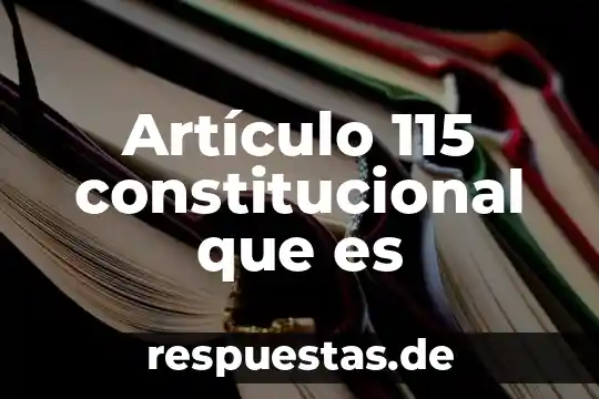 Que es principio constitucional yahoo 3 Artículo 115 constitucional que es