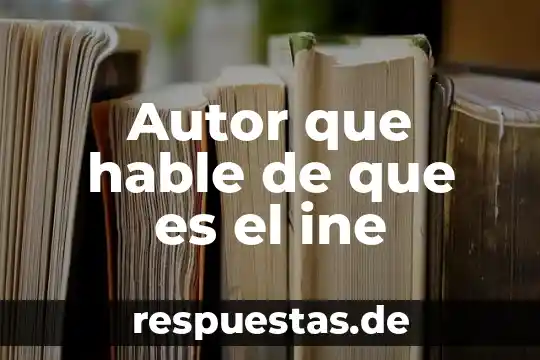Autor que hable de que es el ine