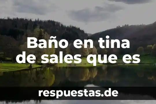 Que es bueno para ir al baño 6 Baño en tina de sales que es