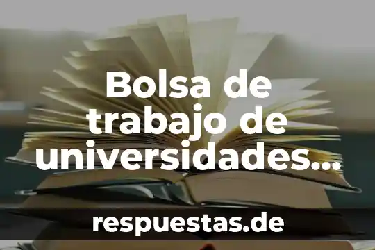 Que es un etf en la bolsa de valores 6 Bolsa de trabajo de universidades que es