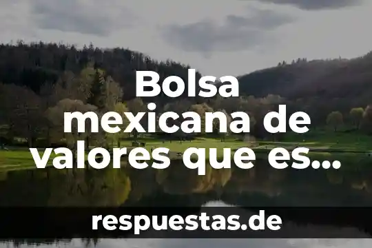 Que es un etf en la bolsa de valores 4 Bolsa mexicana de valores que es y funciones