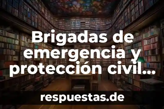 Brigadas de emergencia y protección civil que es
