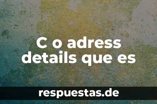 Qué es paradigma de programación utiliza C 3 C o adress details que es