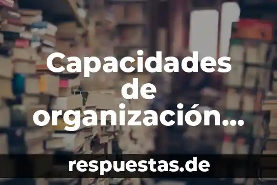 Que es explicacion organizacion del pensamiento prezi 7 Capacidades de organizaci贸n que es