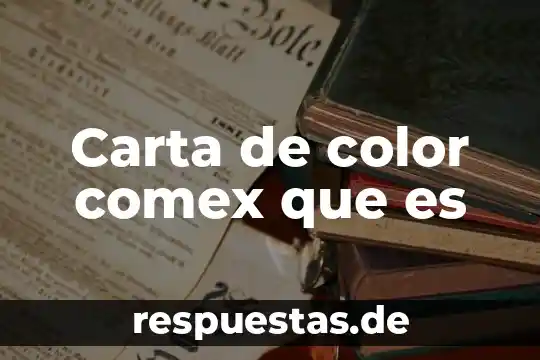 Que es una carta de opinion de una noticia 5 Carta de color comex que es