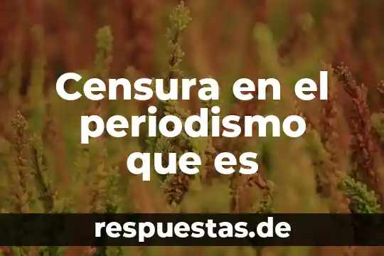 ¿Qué es un procesador? 8 Censura en el periodismo que es