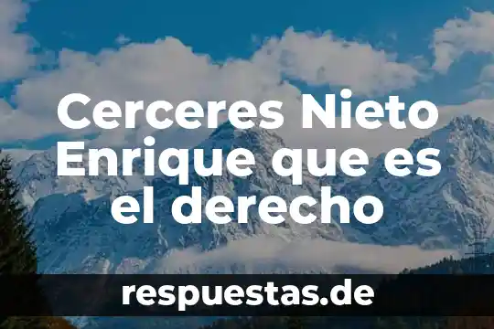 Cerceres Nieto Enrique que es el derecho