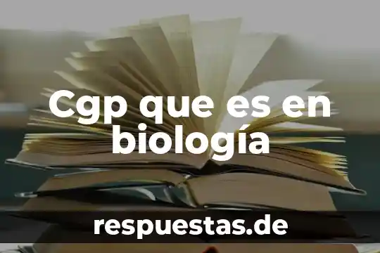 Cgp que es en biología