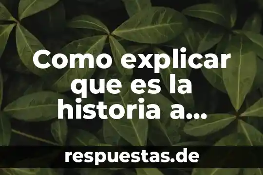 Que es interpertar la historia 8 Como explicar que es la historia a estudiantes