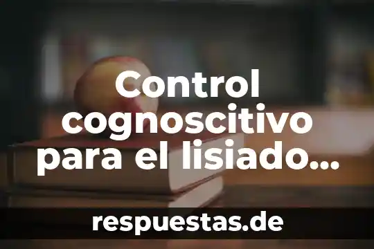 Que es reglamentode control sanitarioyservicios dof 9de agosto 1999 6 Control cognoscitivo para el lisiado que es