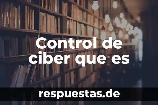 Qué es un servicio de internet en un ciber 6 Control de ciber que es