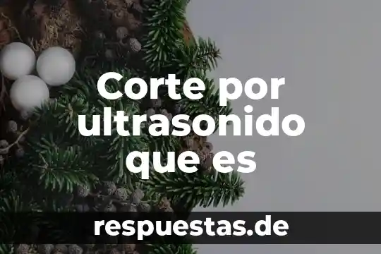 Qué es el corte de listón 4 Corte por ultrasonido que es