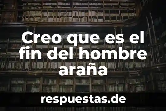 Cuñado sabes que es la nada no creo 5 Creo que es el fin del hombre araña