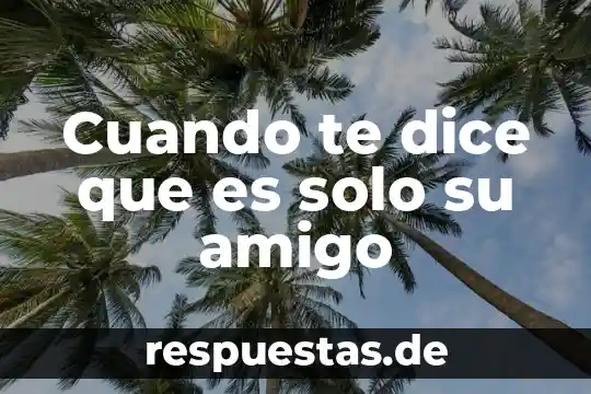 Porter que es lo que piensas cuando el sol despierta 4 Cuando te dice que es solo su amigo