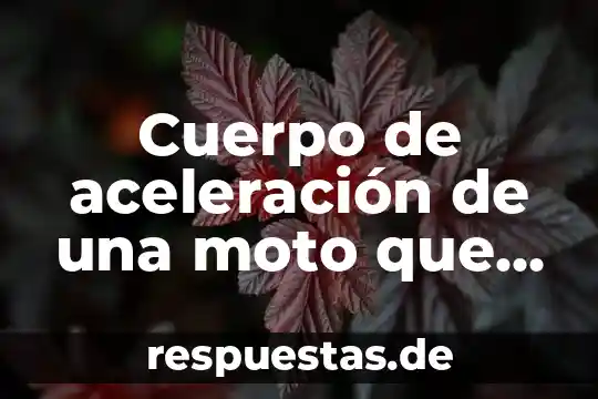 Que es el movimiento unidimensional con aceleración constante en el deporte 4 Cuerpo de aceleración de una moto que es