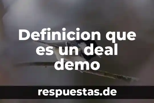 Qué es un sustantivo definición 6 Definicion que es un deal demo