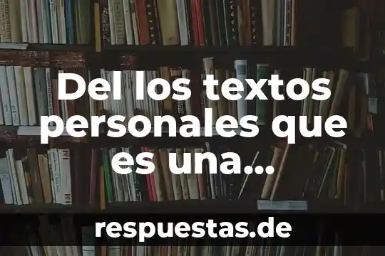 Redacci贸n de textos que es? 5 Del los textos personales que es una memoria