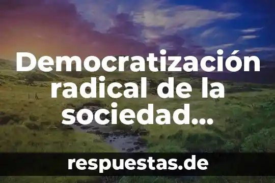 Que es una sociedad burocratica 3 Democratización radical de la sociedad americana que es