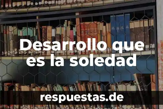 Que es la soledad significado 4 Desarrollo que es la soledad