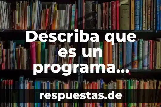 Que es aplicacion o programa 8 Describa que es un programa arquitectónico