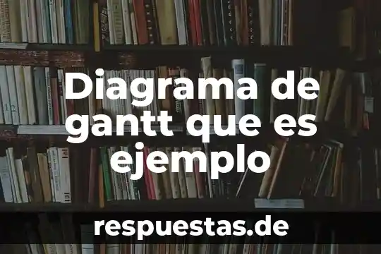 Diagrama de gantt que es ejemplo