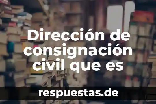 Posición, movimiento o dirección de los objetos que es 3 Dirección de consignación civil que es