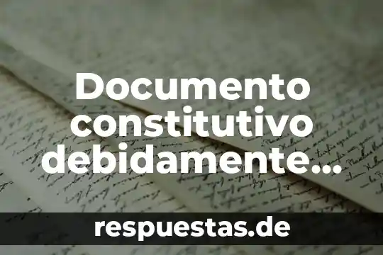 Que es el nombre del documento electronico 6 Documento constitutivo debidamente protocolizado que es