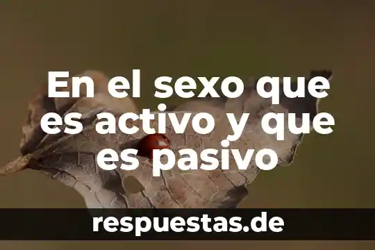 Que es un divisor de señal activo 4 En el sexo que es activo y que es pasivo
