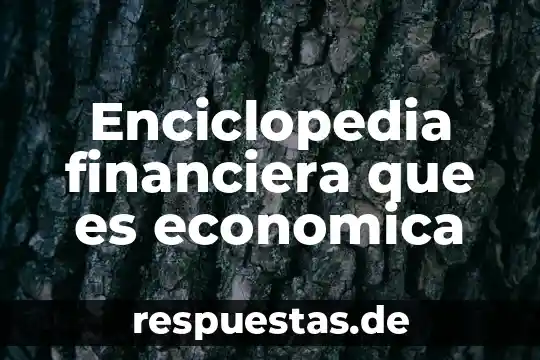 Qué es la enciclopedia filosofía 7 Enciclopedia financiera que es economica