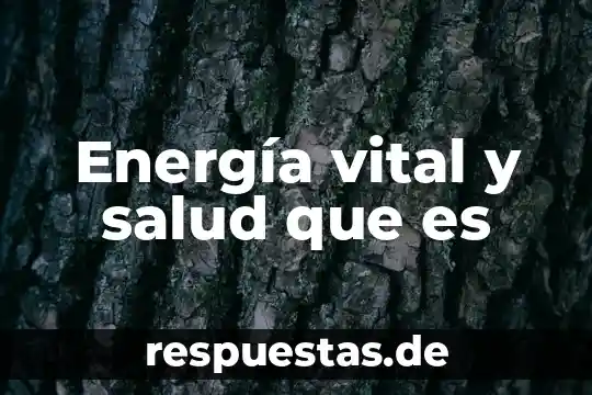 Modelo del ciclo vital en psicología que es 6 Energía vital y salud que es