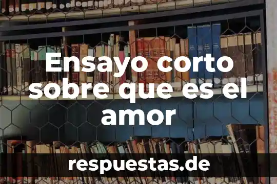 Ensayo corto sobre que es el amor