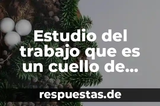 Que es un trabajador de cuello azul 6 Estudio del trabajo que es un cuello de botella