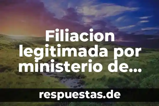 Qué es ser agente del ministerio público 8 Filiacion legitimada por ministerio de ley que es