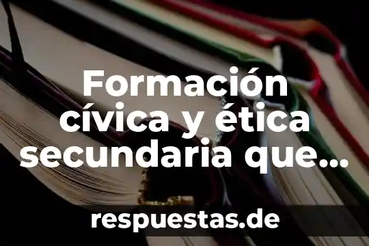 Formación cívica y ética secundaria que es