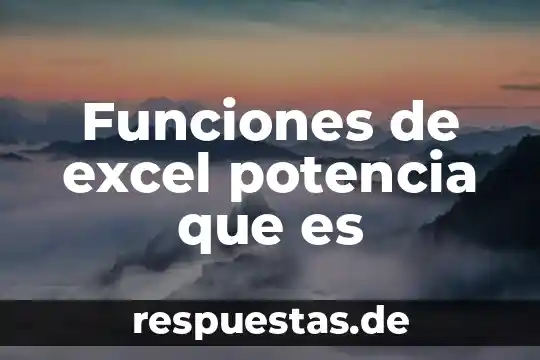 Que es un sistema de transmision de potencia mecanica 4 Funciones de excel potencia que es