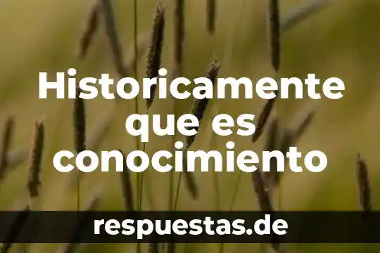 Que es el conocimiento entre miembros 8 Historicamente que es conocimiento