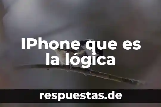 IPhone que es la lógica