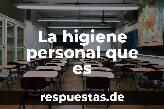 La higiene personal que es