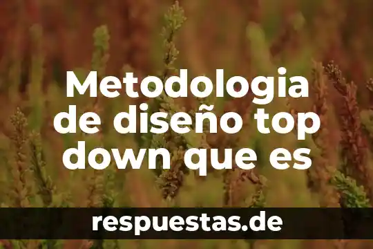 Qué es un tip top en talleres mecánico 5 Metodologia de diseño top down que es