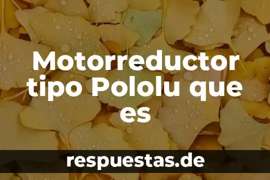 Tipo de cambio mayorista que es 6 Motorreductor tipo Pololu que es