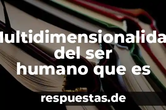 Multidimensionalidad del ser humano que es