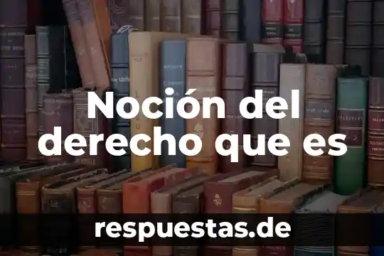 Qué es una noción de teoría 6 Noción del derecho que es