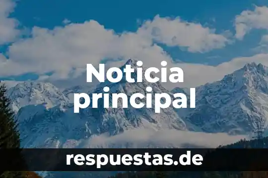 Noticia principal