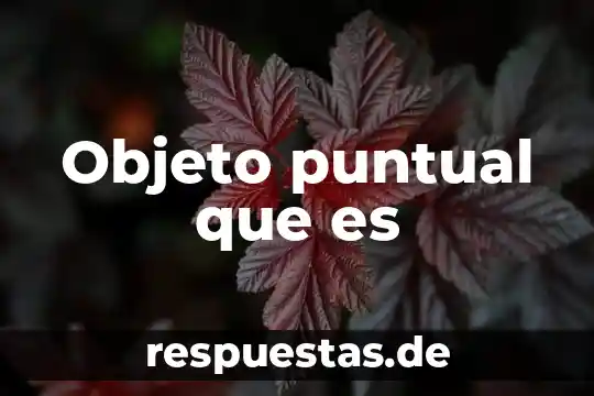 Qué es un objeto abstracción en programación 7 Objeto puntual que es